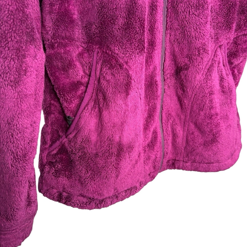 The North Face Womens Fleece Denali Jacket Medium Purple Magenta Zip Up Hood - Picture 3 of 13